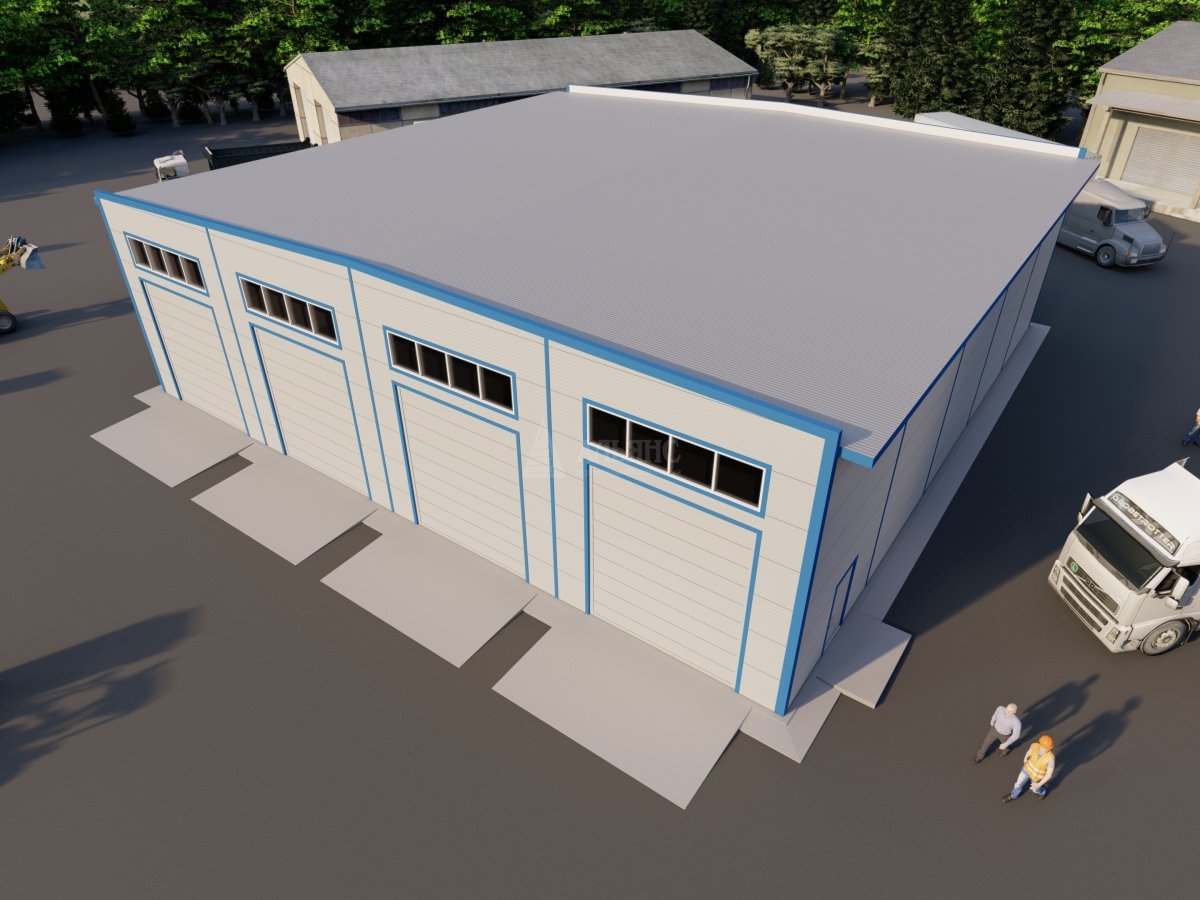 3D визуализация Проект СТО из сэндвич-панелей - фото 5