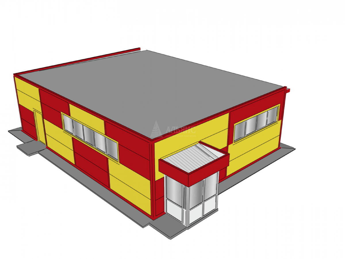 3D визуализация Магазин из сэндвич-панелей - фото 14