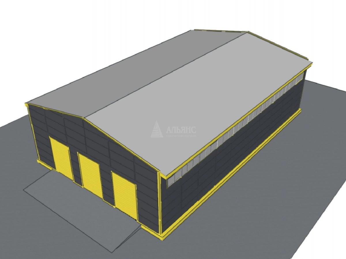 3D визуализация Грузовое СТО из сэндвич-панелей - фото 9