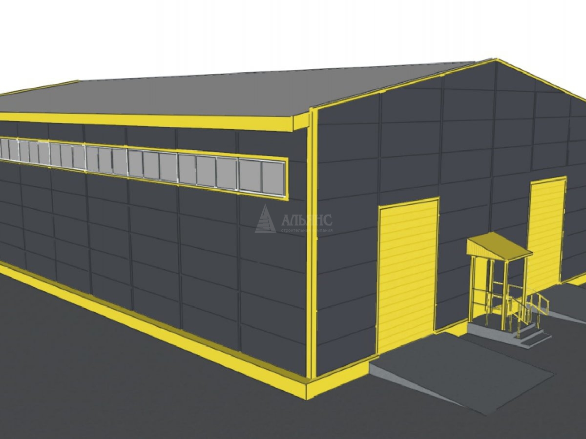 3D визуализация Грузовое СТО из сэндвич-панелей - фото 6