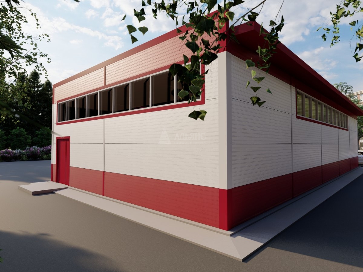 3D визуализация Магазин из сэндвич-панелей - фото 3